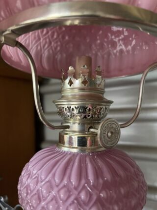 Pair Lilac Pink piano peg lamps - Image 2
