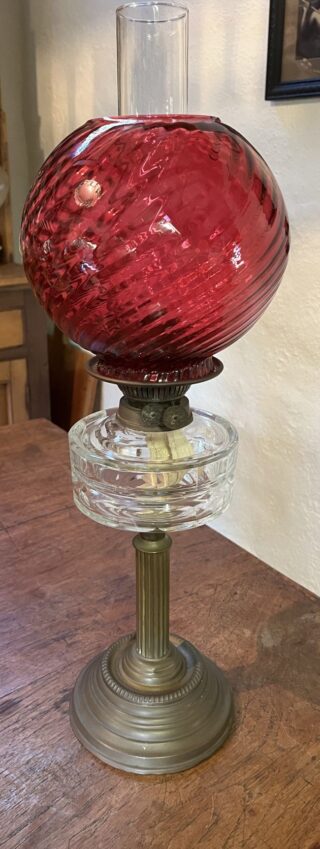Victorian Brass Table Lamp