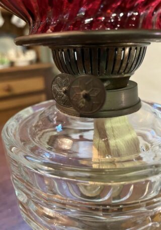 Victorian Brass Table Lamp - Image 2
