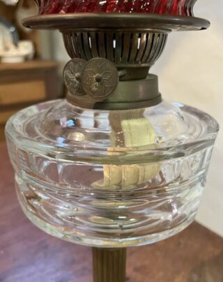 Victorian Brass Table Lamp - Image 3