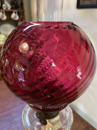 Victorian Brass Table Lamp - Image 6