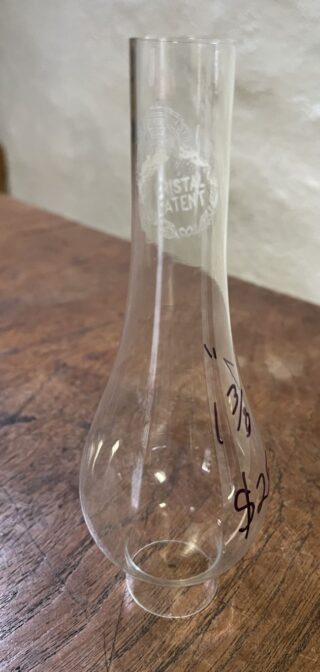 1 3/8" x 7" Cristal Patent glass chimney
