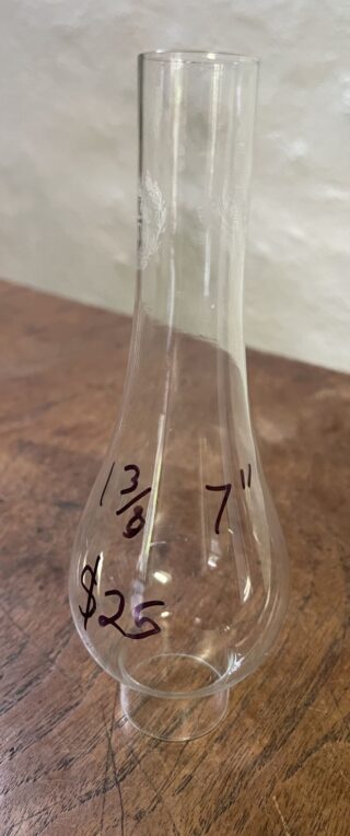 1 3/8" x 7" Cristal Patent glass chimney - Image 2