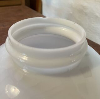 10" Miller Opal Glass Shade has chip on rim - Image 3