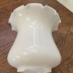 3 3/4" Opal tulip glass shade - damage to base - Image 3