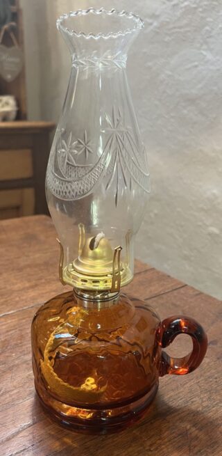 Amber Glass Finger Lamp