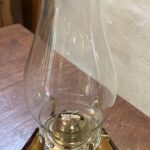 Greek Key Amber Depression glass oil lamp - ON HOLD - Image 4