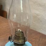 Blue Milk Glass Finger Lamp