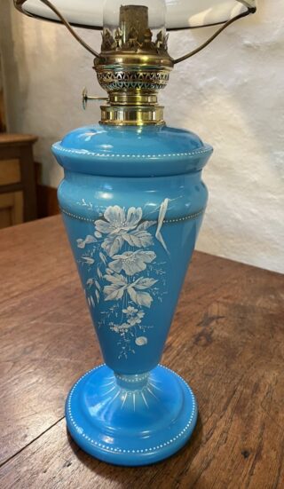Blue Opaline glass lamp - Image 2