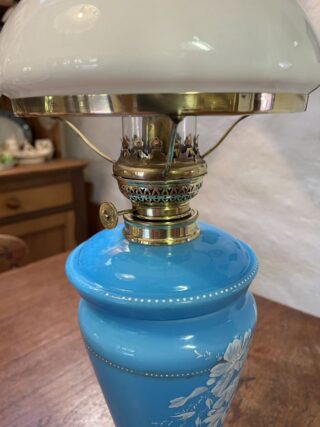 Blue Opaline glass lamp - Image 3