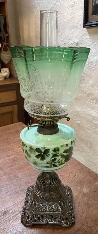 Uranium Victorian table lamp