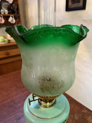 Victorian hand painted font lamp - Image 6