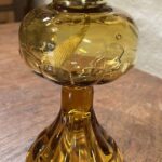 Amber Depression glass lamp - Image 2