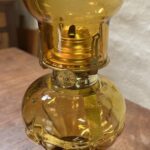 Amber Depression glass lamp - Image 4