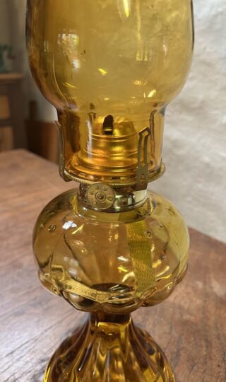Amber Depression glass lamp - Image 4
