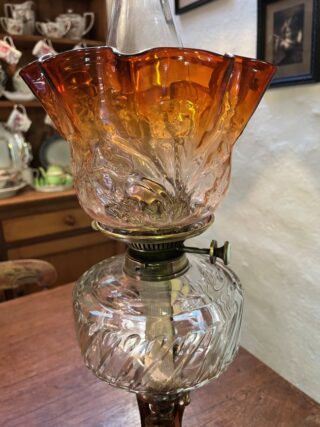 Arts & Crafts lamp, bronze plating - Image 2