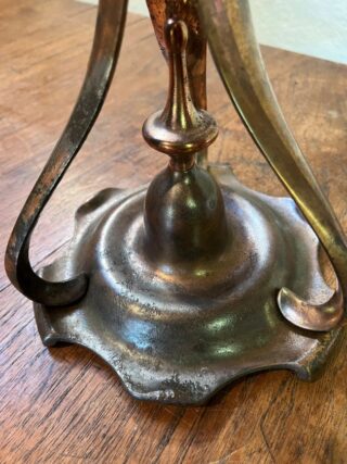 Arts & Crafts lamp, bronze plating - Image 6