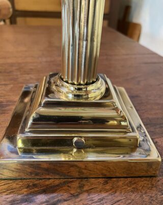 Banquet oil lamp with Victorian Blue glass font - Image 6