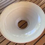 Bright Red enamel shade base 14 1/2" - Image 2