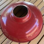 Cherry Red enamel shade 14 1/2"