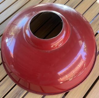 Cherry Red enamel shade 14 1/2"