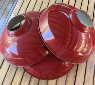Cherry Red enamel shade 14 1/2" - Image 3
