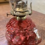 Enamelled Cranberry Finger Lamp - Image 4