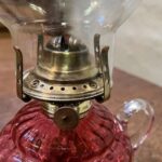 Enamelled Cranberry Finger Lamp - Image 3