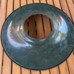 Green enamel street light shade 18 1/4"