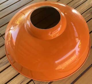 Orange enamel shade 14 1/2"