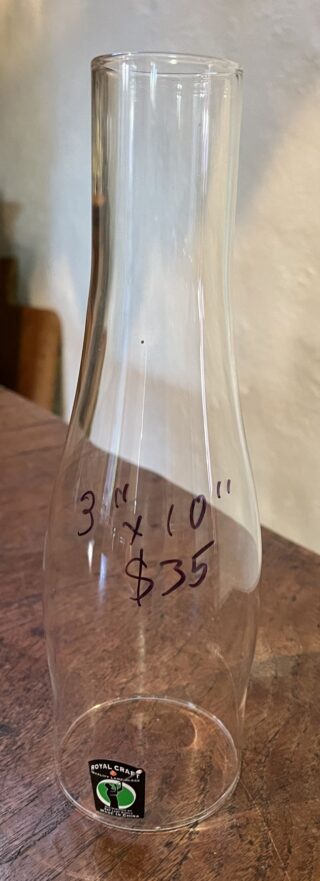 3" x 10" glass chimney