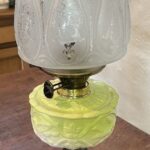 Victorian lamp unusual white porcelain font