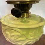 Victorian lamp unusual white porcelain font - Image 2