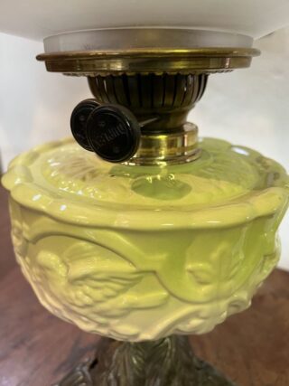 Victorian lamp unusual white porcelain font - Image 2