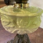 Victorian lamp unusual white porcelain font - Image 4