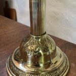 Brass Table Oil Lamp facet cut crystal font - Image 5
