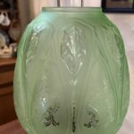Brass Table Oil Lamp facet cut crystal font - Image 6