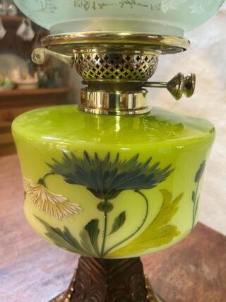 Table Oil Lamp lime green font - Image 2