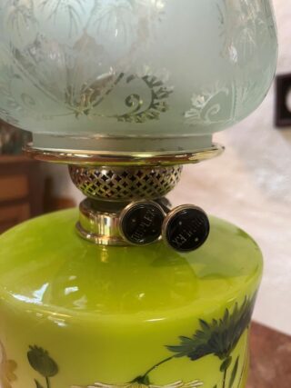 Table Oil Lamp lime green font - Image 3