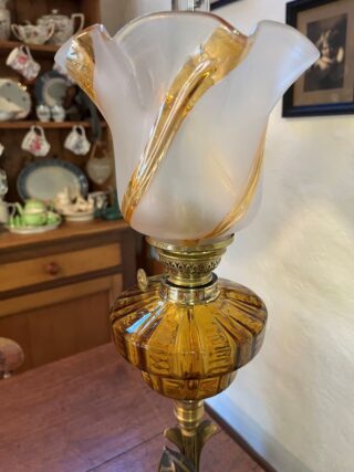 Spelter Conquistador Oil Lamp - Image 2