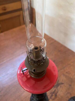 Victorian oil lamp candlesticks pair - Image 7