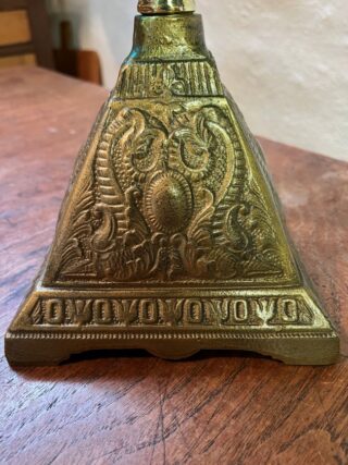 Victorian Blue Font Oil Lamp - Image 5