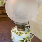 German Sitzendorf Cherub oil lamp
