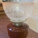 Sheoak oil lamp, original shade