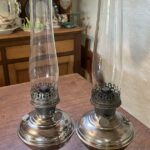 Pair Aladdin No. 6 oil lamps
